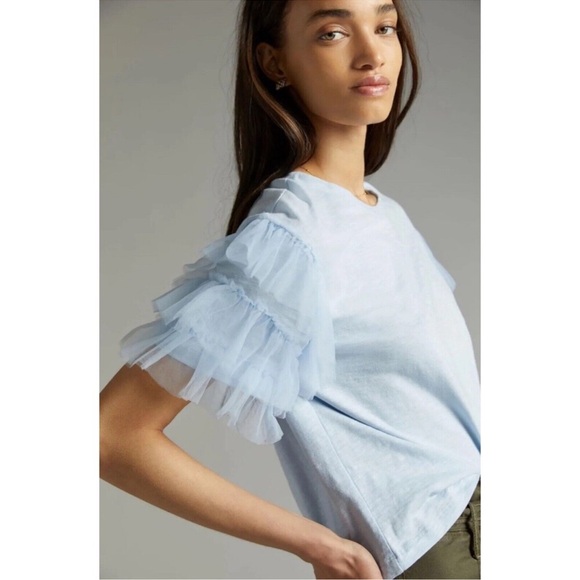 Anthropologie Lea and Violet ruffle top - Picture 2 of 4